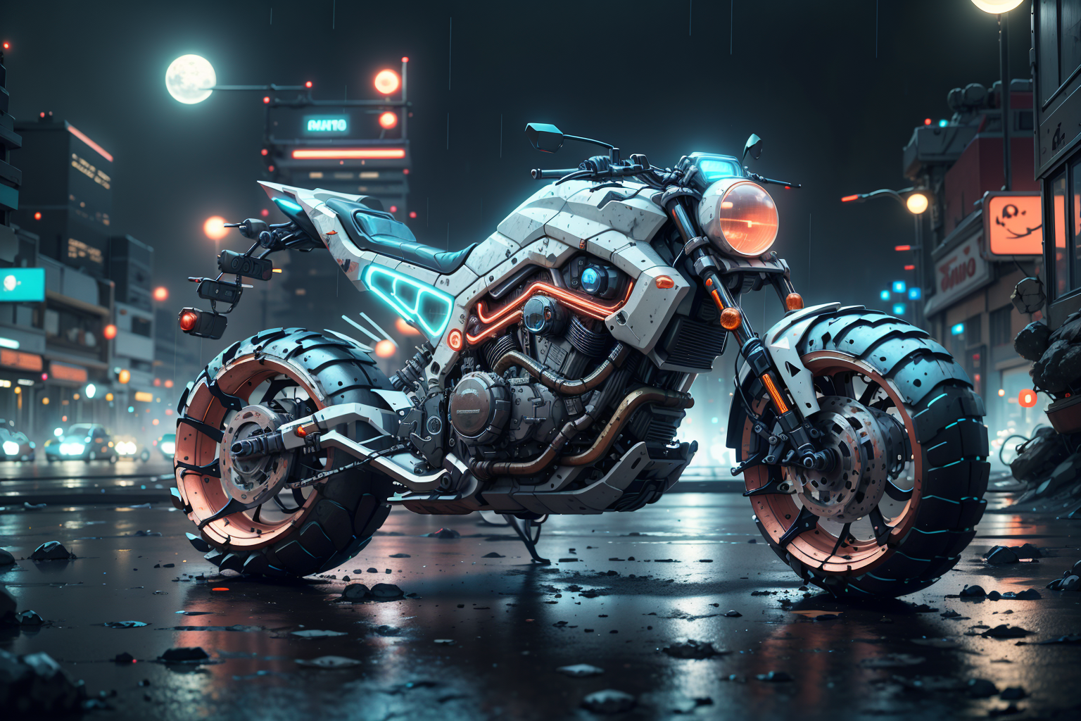 00090-1741642689-LunarPunkAI  motorbike in cyberpunk street city at night neons rain fog, detailed, intricate_.png